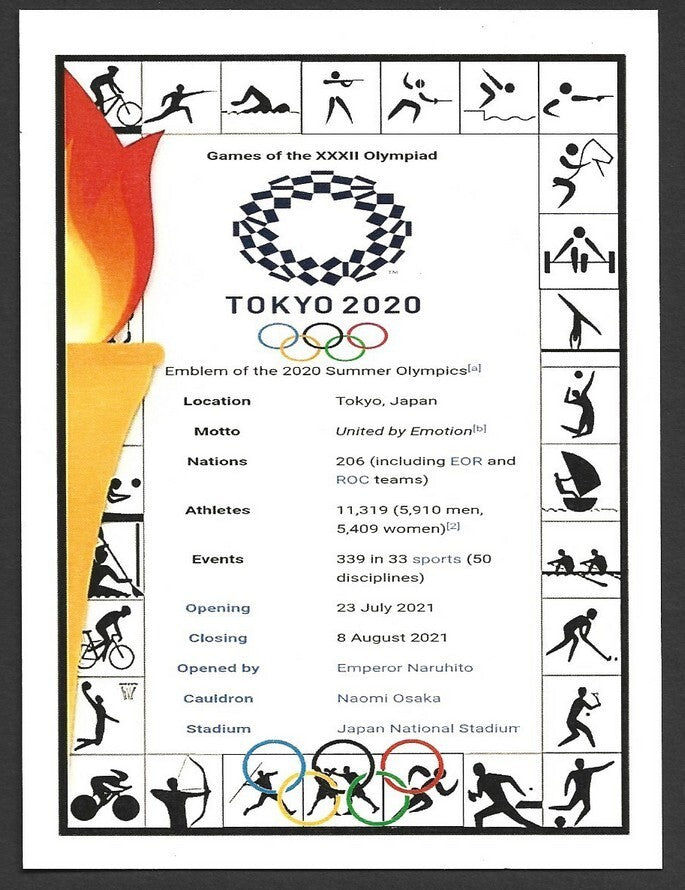 India 2024 Paris Olympics maxi card with 2020 Tokyo, Japan Olympics cachet