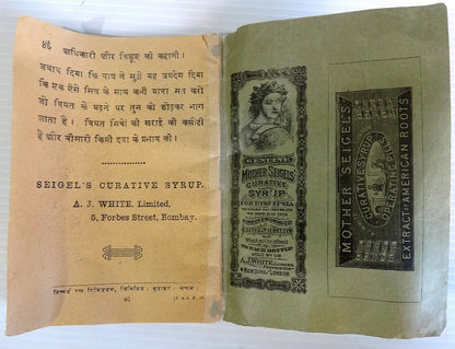 India 1893 Devnagri book THE KING’S OFFICER & THE SCORPION 46pgs SEE FAULTS