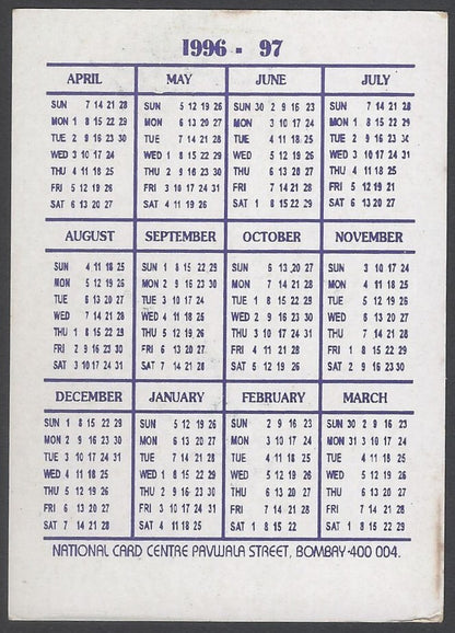 AOP2 India Bollywood 1996-1997 Pocket Calendar - Raveena Tandon