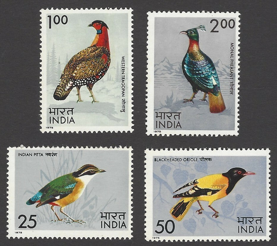 India 1975 Birds 4v MNH
