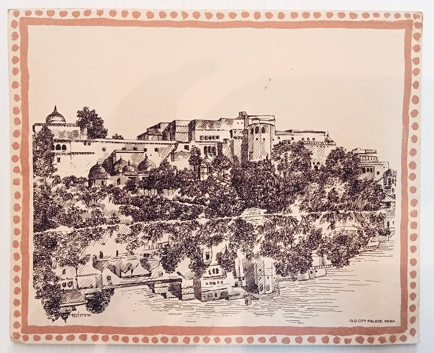 AOP Indian Heritage Vintage  paintings printed on Canvas card 33x 27cm (7)