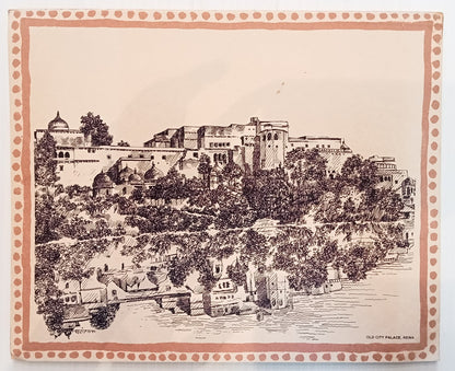 AOP Indian Heritage Vintage  paintings printed on Canvas card 33x 27cm (7)
