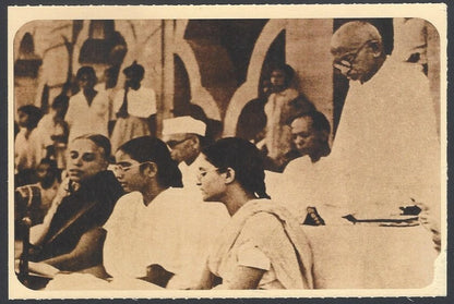 AOP India full back pictorial 50p Gandhi postal card GANDHI 