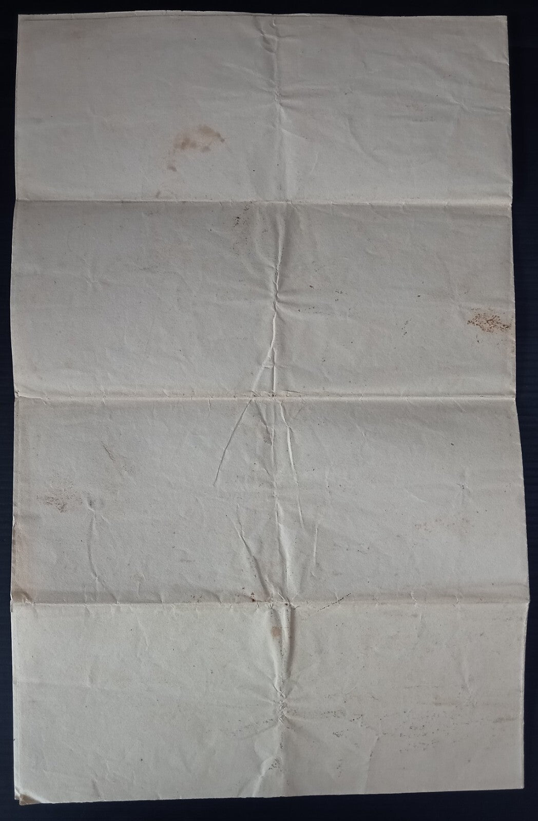 India 1860s 4R embossed double sheet stamp paper used