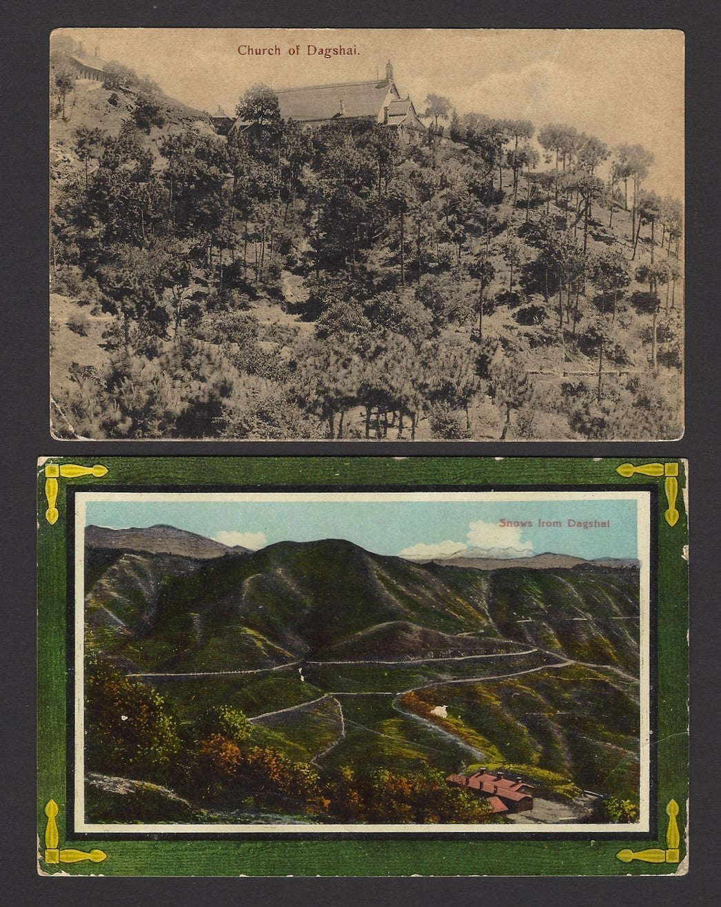 Dagshai, India vintage postcards (7)