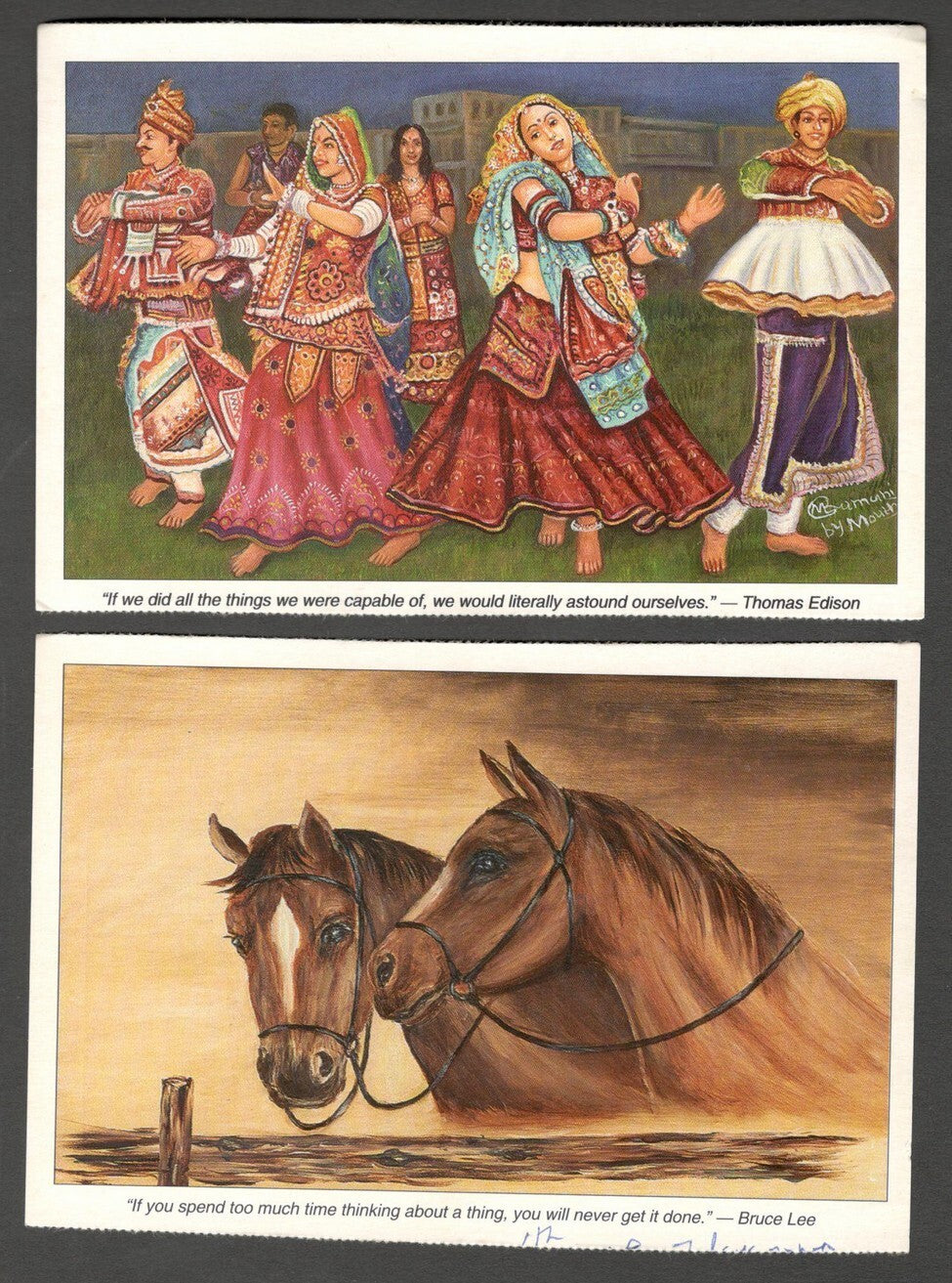 AOP India FOOT & MOUTH ARTISTS postcards (10)