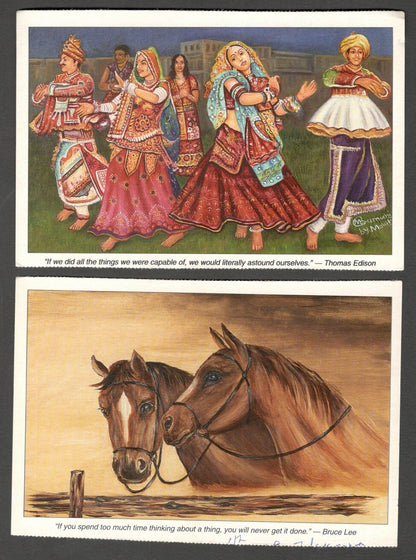 AOP India FOOT & MOUTH ARTISTS postcards (10)
