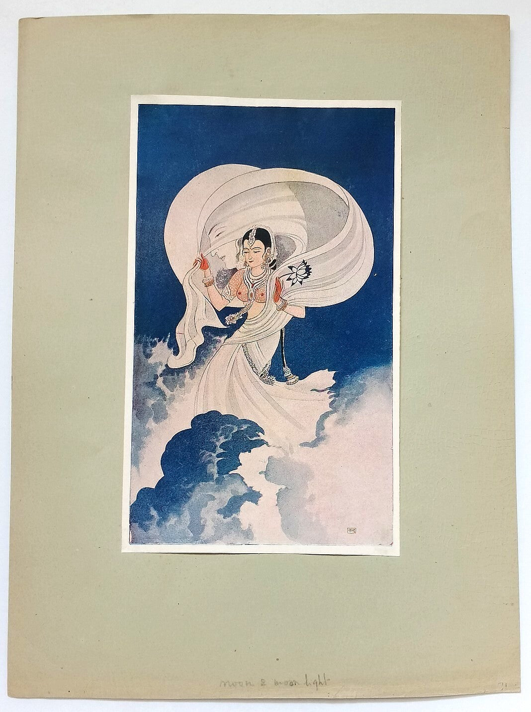 AOP KANU DESAI vintage print India - MOON & MOONLIGHT