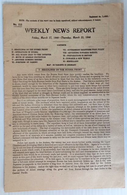 AOP India WW2 War News Weekly 1944 ADVANCING TOWARDS RABUAL 8pgs