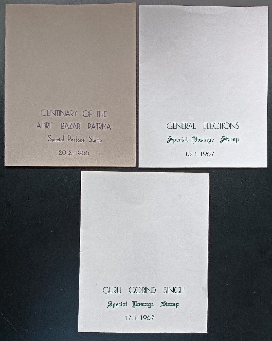 India 1966-68 Special Postage stamp first day folders (6)
