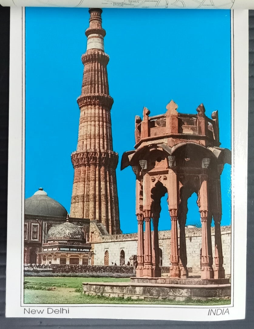 AOP India DELHI booklet of 10 colour postcards