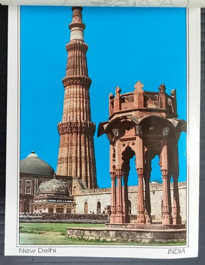 AOP India DELHI booklet of 10 colour postcards