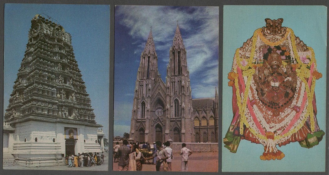 AOP India SRAVENABELAGOLA vintage postcards (10)