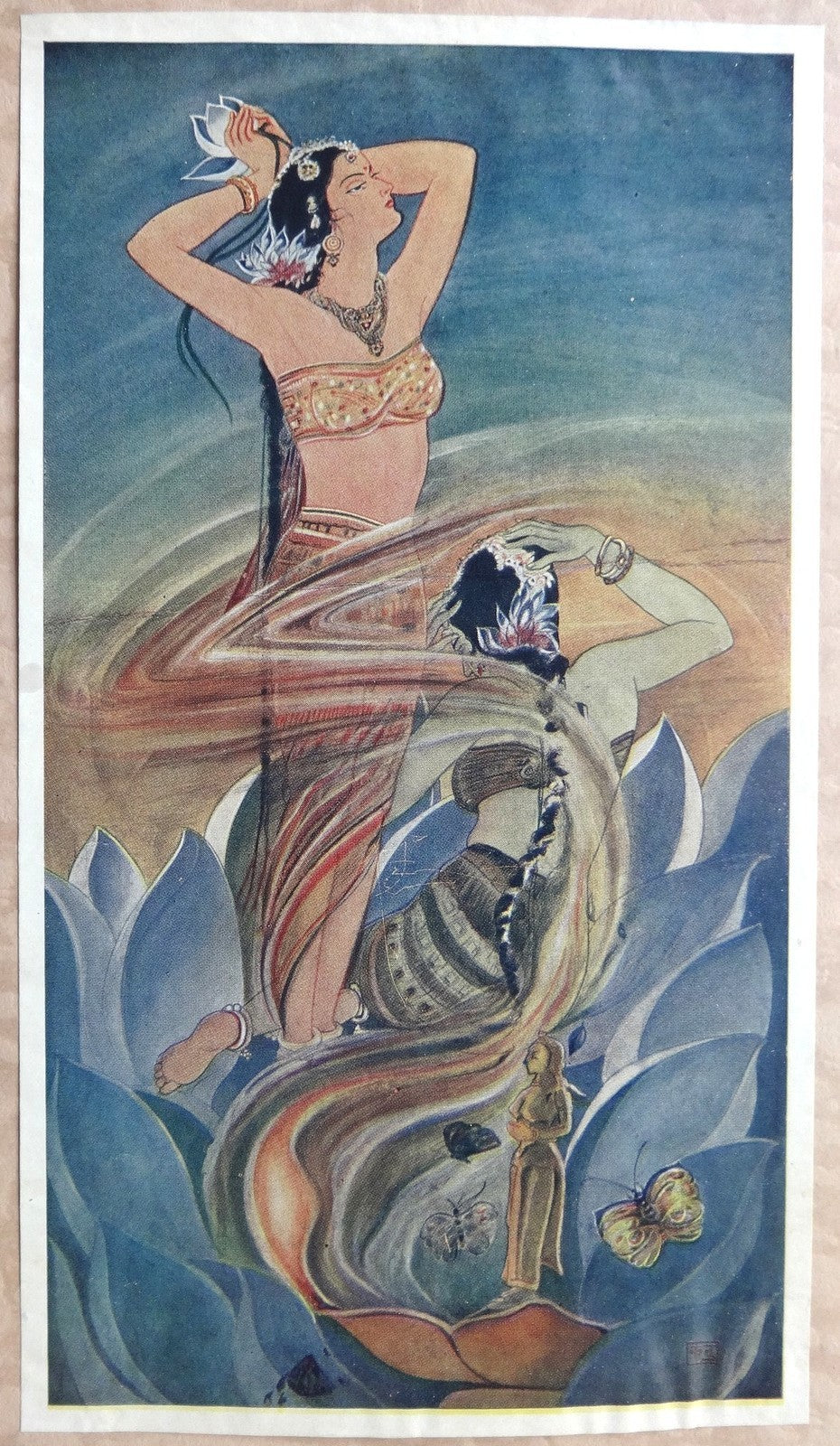 Desire and Despair by Kanu Desai vintage Art Print India