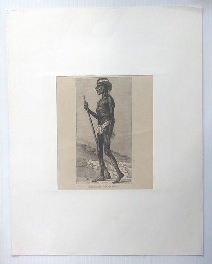 India Djangal Native of the Sirgouja 19th Century Engraving 14cm x 16cm