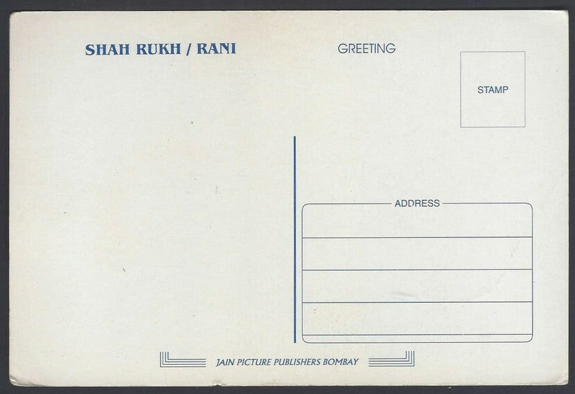 AOP India Bollywood SHAH RUKH KHAN & RANI MUKHERJI vintage postcard