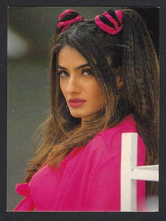 AOP Bollywood India promotional mini postcard (3x4 inches) RAVEENA TANDON