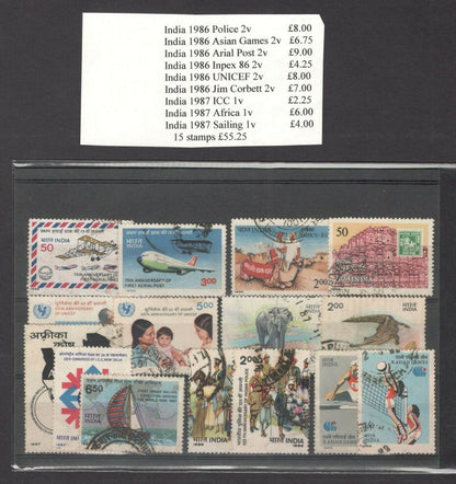 India 1951-2008 used & MNH collection SCV $434.25+++