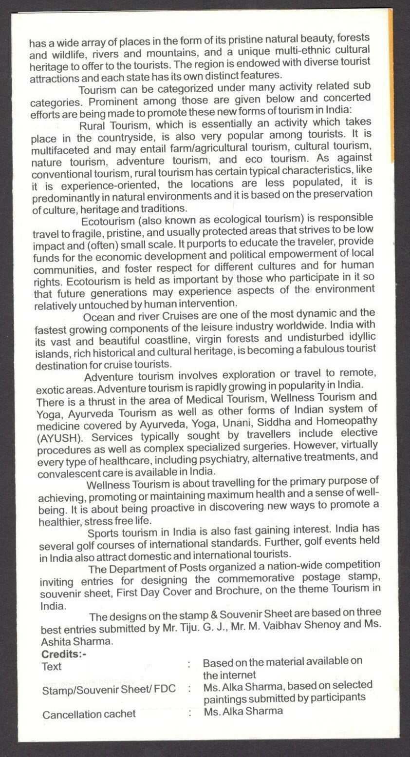 India 2016 Independence Day MS on used brochure