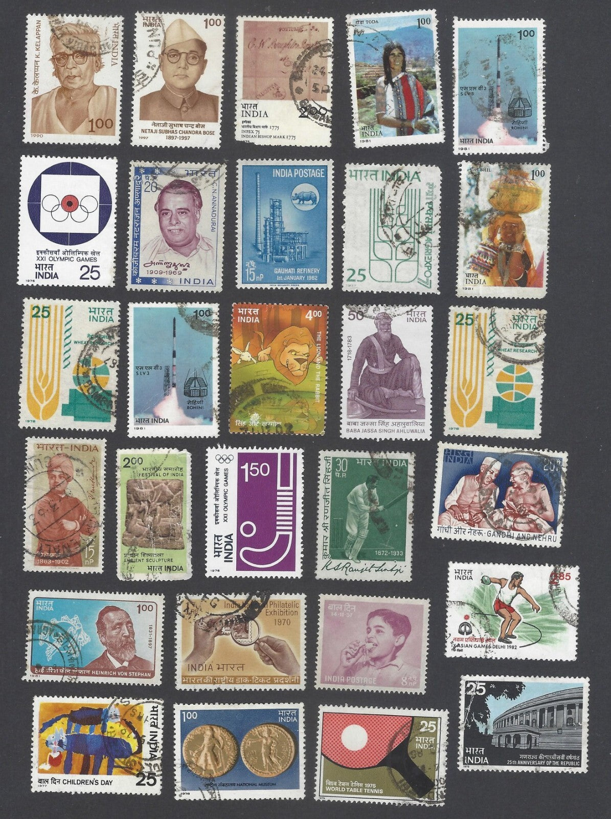 AOP India used commemoratives lot (200+)