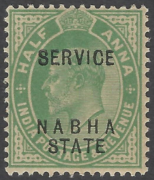 AOP India Nabha State KEdVII 1907 1/2a MNH SG O35 £9