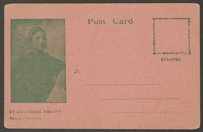 India 1900-10 bazar card unused An Indian Beauty