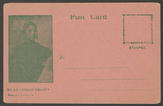 India 1900-10 bazar card unused An Indian Beauty