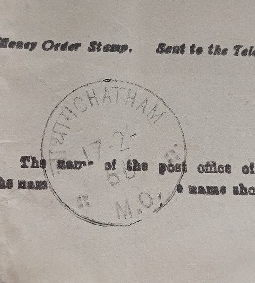 AOP India telegram wi postage stamps 1955 6a MALARIA used CHATHAM, Port Blair