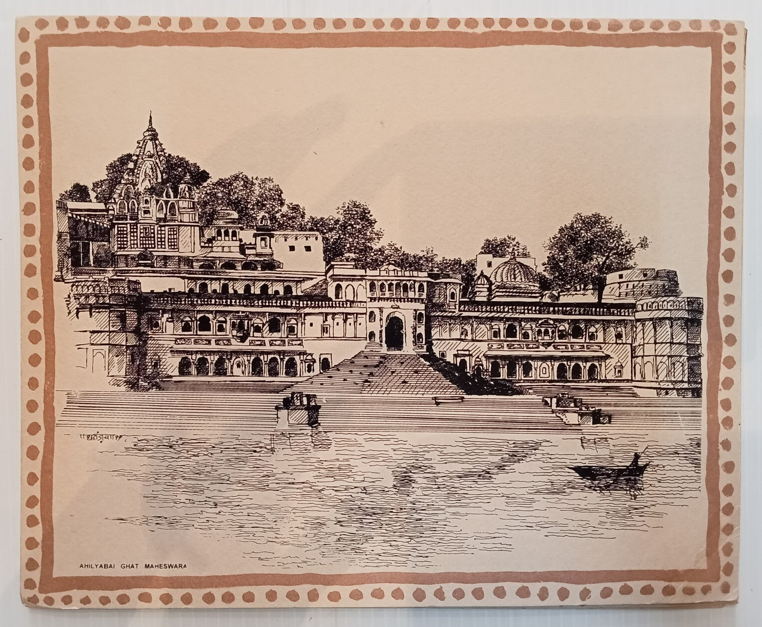 AOP Indian Heritage Vintage  paintings printed on Canvas card 33x 27cm (7)