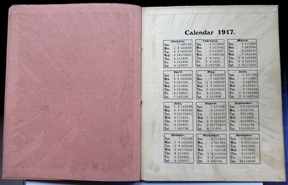 India CENTRAL INSURANCE 1916 hardcover advert Calendar & 20pgs Blotter book