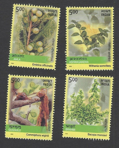India 2003 Medicinal Plants set of 4 MNH £11