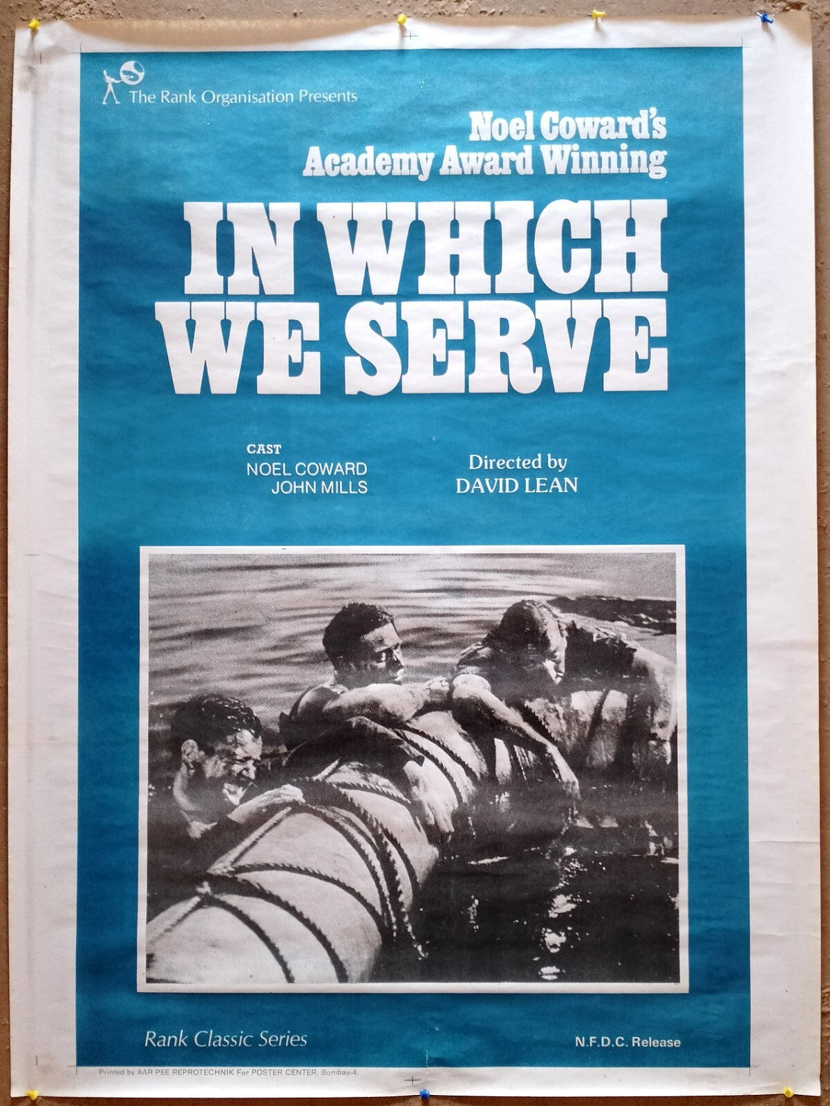 IN WHICH WE SERVE Noel Coward David Lean 1942 1 sh India poster