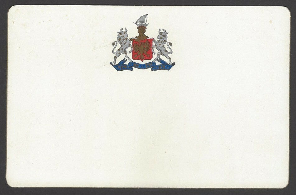 India Bhavnagar State The Jashonath Temple 1940's View Card with state crest