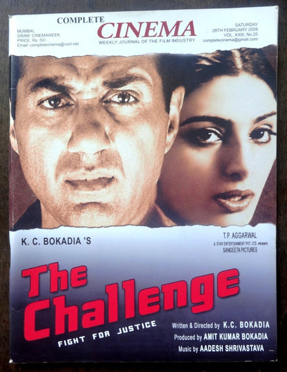 Bollywood Trade magazine COMPLETE CINEMA 28 Feb 2009 issue – Sunny Deol cover