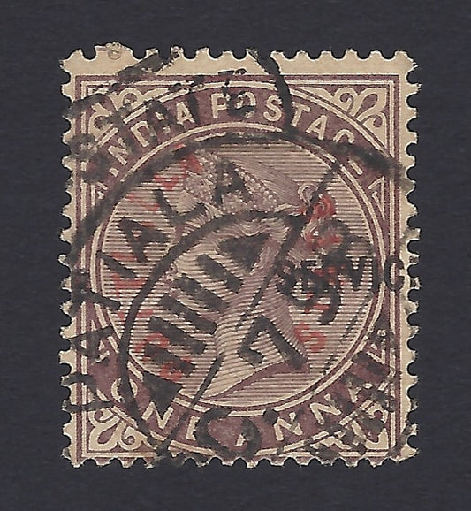 India Patiala State 1884 QV 1a used SG 2 £130.00