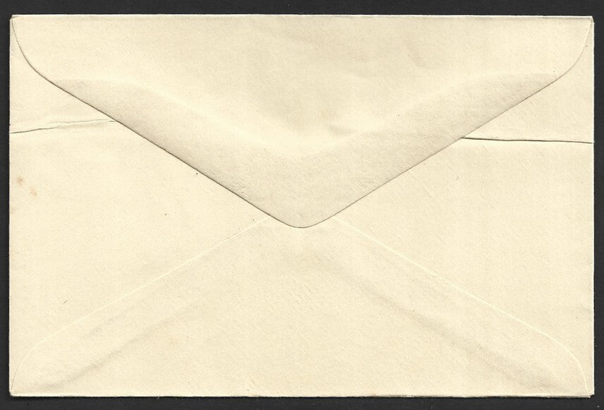 India 35p red envelope with pre printing fold error