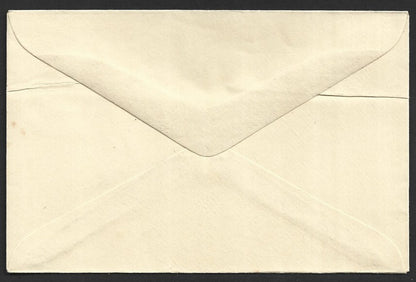 India 35p red envelope with pre printing fold error