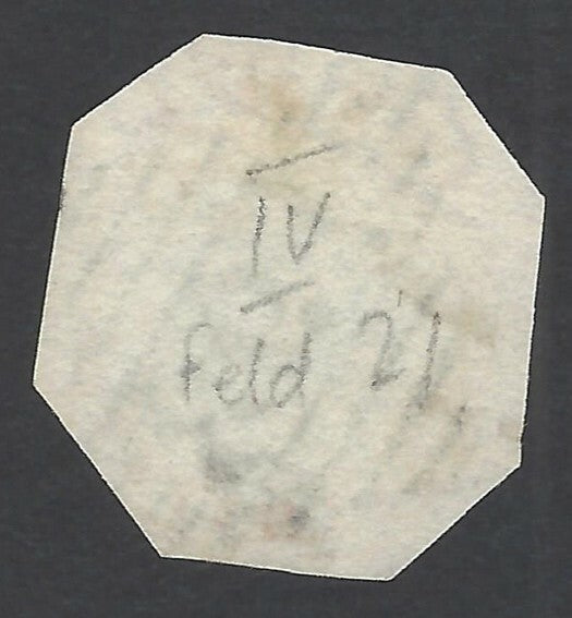 India 1854 4a 3rd printing SG23a cut to shape canc T5 193 DERA ISMAIL KHAN