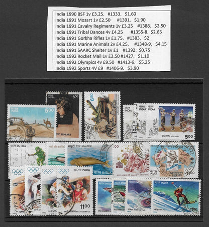 India 1951-2008 used Commerative collection SCV $570.75 295 stamps