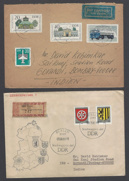 AOP Germany East DDR covers to India (9)