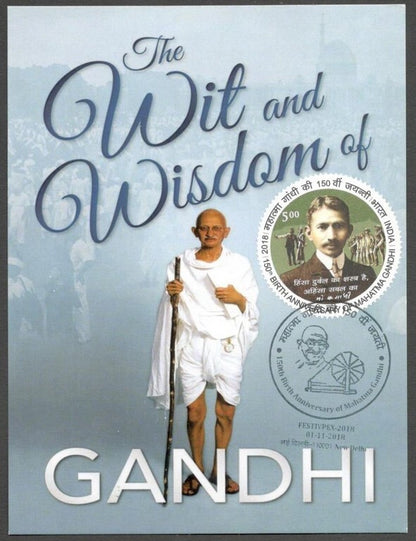 AOP India MAHATMA GANDHI 150th Birth Anniversary Year slogan on Special card