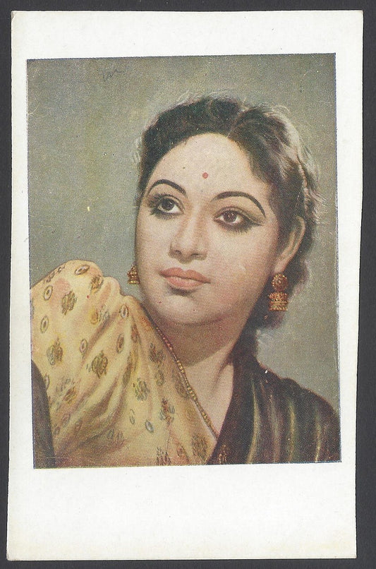 AOP India Bollywood vintage plain back postcard - Sulochana Chatterje