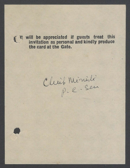 AOP India Prafulla Chandra Sen, Chief Minister West Bengal signed note