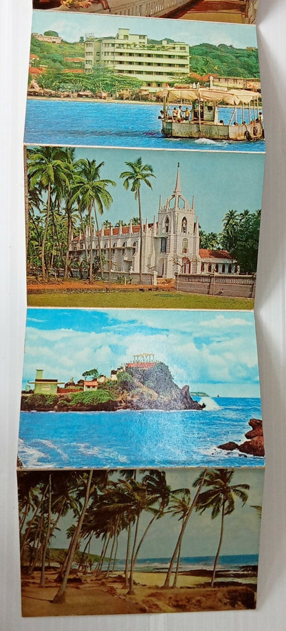 AOP India vintage 10 postcard folder SOUVENIR GOA
