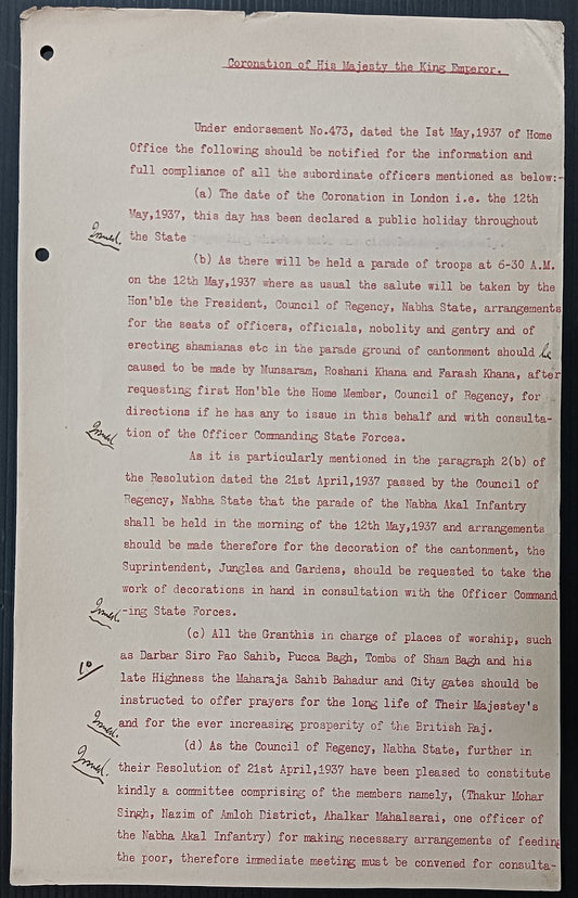 India 1935 Their Majesty's Silver Jubilee - Celebration Orders