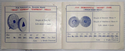 India 1958 illustrated price list of Emery Grinding stones