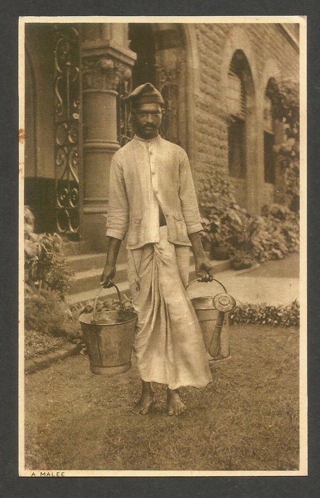 India vintage postcard A MALEE