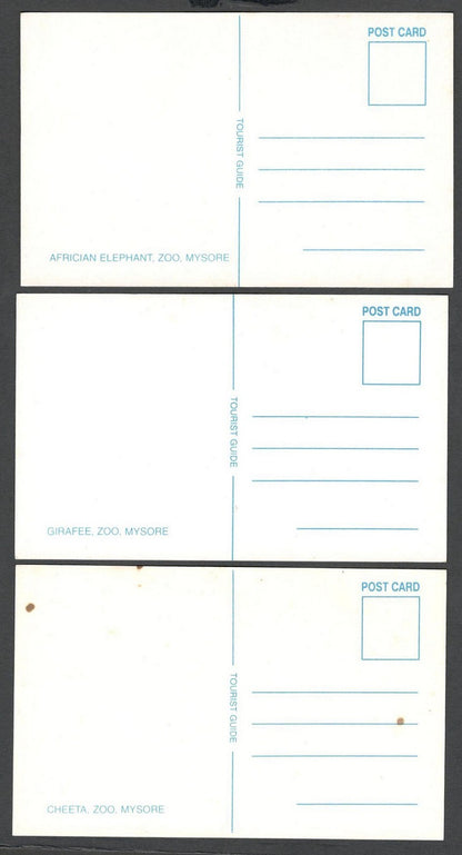 (AOP) India vintage postcards MYSORE ZOO (10)