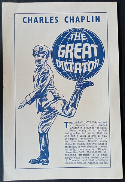 Charlie Chaplin THE GREAT DICTATOR India herald