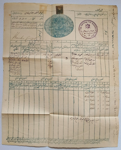 AOP India Jind State 1880s stamp paper signed Maharaja RANBIR SINGH